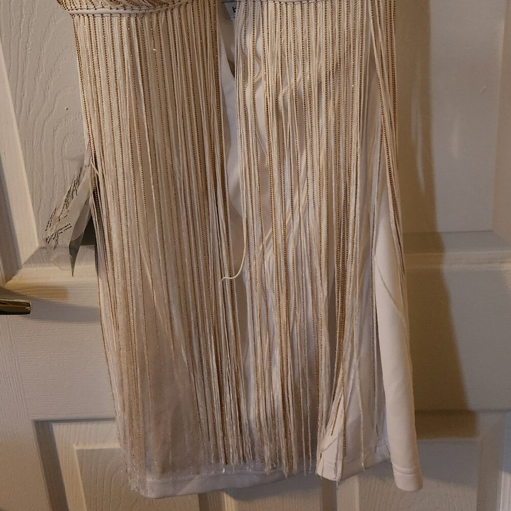 Fringle open back dress